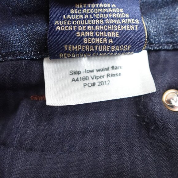 Fidelity Denim Skip Low Rise Flare Jeans Women's 32 (34x31) Made in USA - Picture 8 of 14